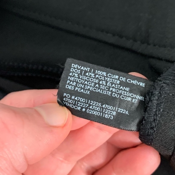 Club Monaco Suede Panelled Riding Pants Trousers High Rise Straight leg Black 00 - Picture 14 of 16